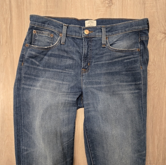J. Crew  8" toothpick jean in Newcastle wash with let-down hem Sz 30 Tall - Picture 4 of 11
